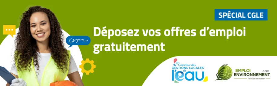 À l’occasion du Carrefour des gestions locales de l’eau 2026, Emploi-Environnement déploie un Mur de l’Emploi dédié aux métiers de l’eau et de l’environnement.